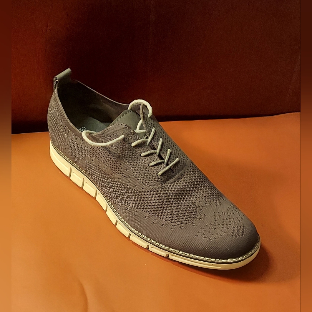 Hawkwell Goods For Life Men's Gray Ortholite Textile Wingtip Oxfords Size 13 Us